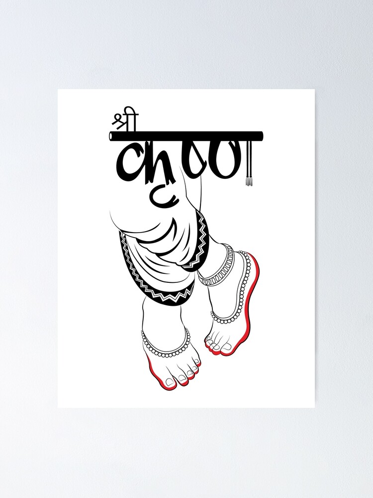 "LORD SHRI KRISHNA FEET" Poster for Sale by Playkites Redbubble