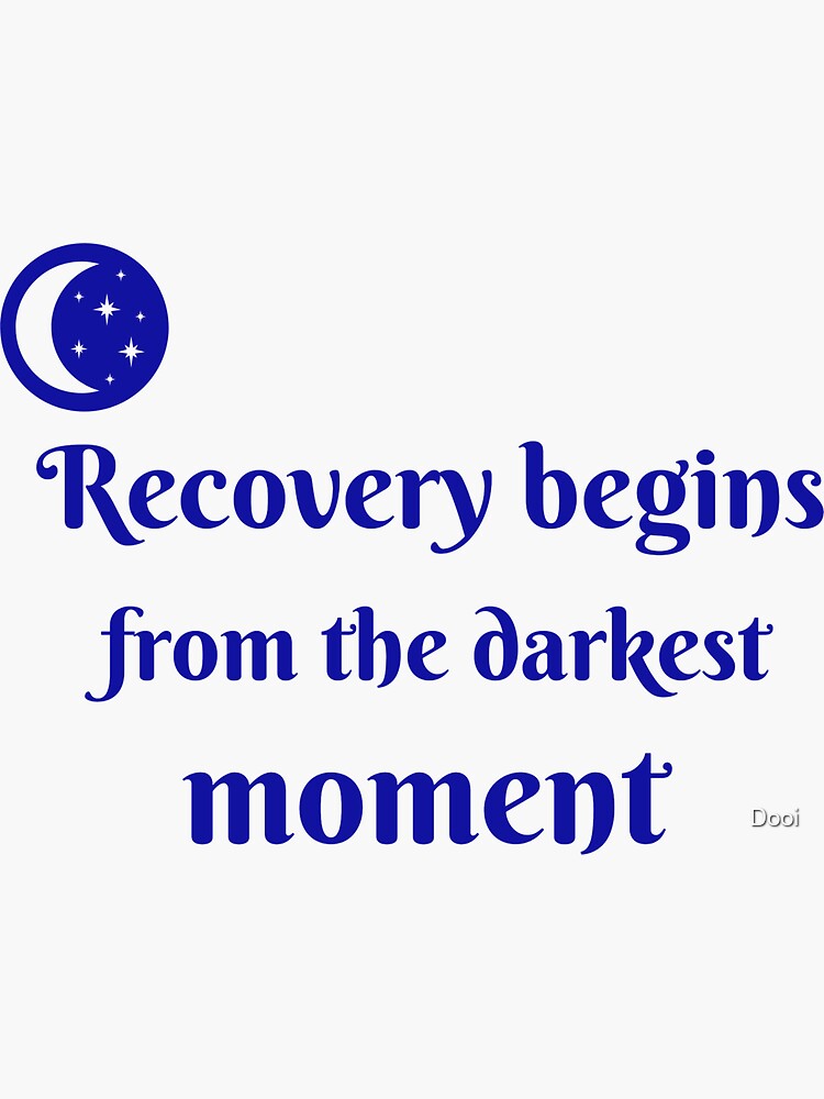 "Recovery" Sticker for Sale by Dooi Redbubble
