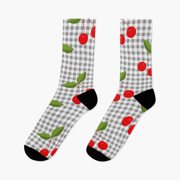 Item preview, Cherry and check pattern designed and sold by mrhighsky.