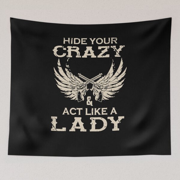 Item preview, Retro Country Music Art Hide Your Crazy and Act Like A Lady designed and sold by rileyamiy.