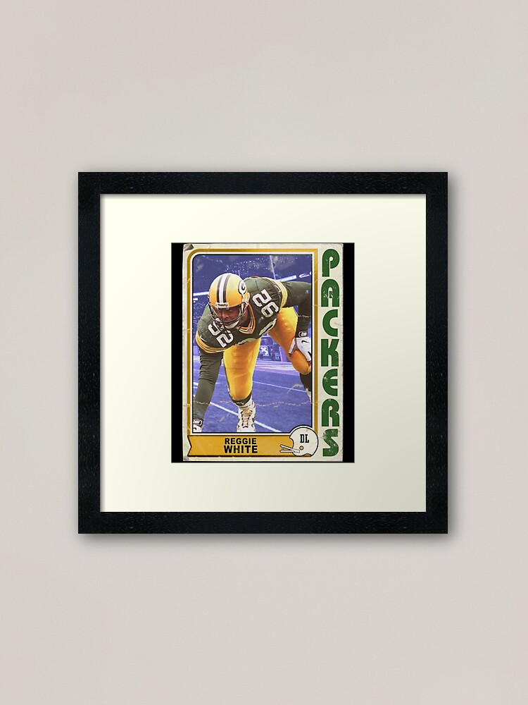 Retro Green Bay Packers Reggie White Trading Card  Poster for