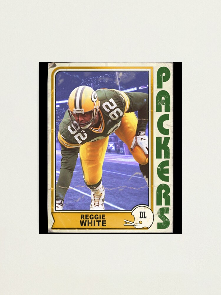 Retro Green Bay Packers Reggie White Trading Card ' Photographic Print for  Sale by Ailurophile71