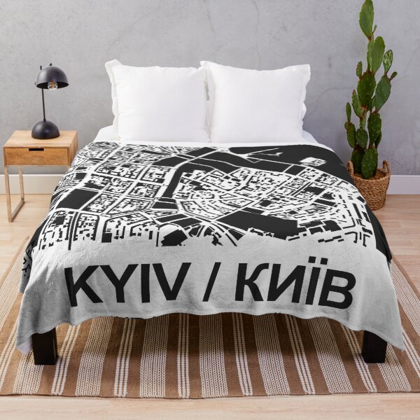Item preview, Kiev Black white Map Art Ukraine designed and sold by EpicMaps.