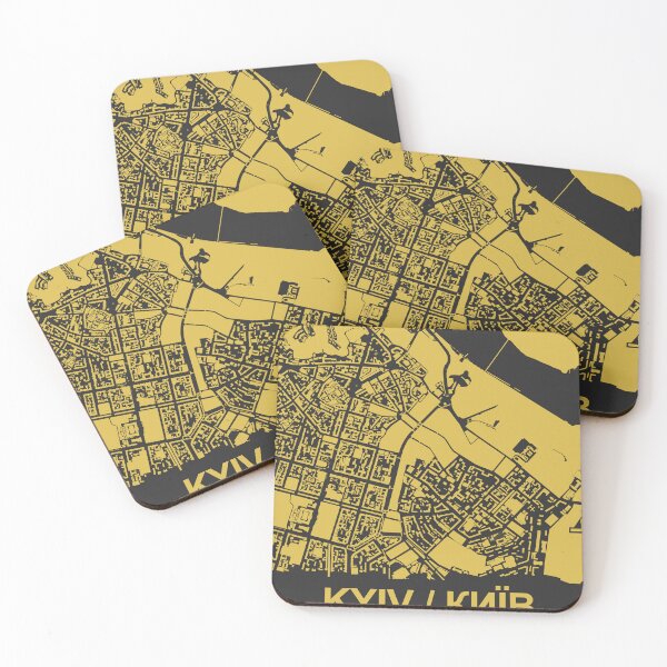 Item preview, Kiev Black gold Map Art Ukraine designed and sold by EpicMaps.