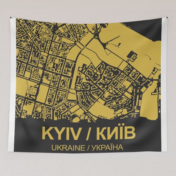 Item preview, Kiev Black gold Map Art Ukraine designed and sold by EpicMaps.