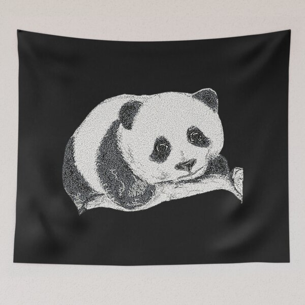 Item preview, Machine embroidery, Cute Embroidered Panda Bear, Stitch crafting, unique embroidered art designed and sold by RudolphBarnard.