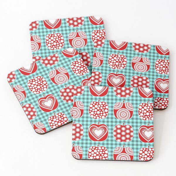 Item preview, Apples and check pattern designed and sold by mrhighsky.