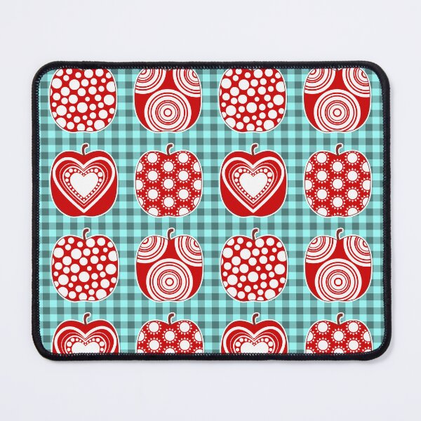 Item preview, Apples and check pattern designed and sold by mrhighsky.