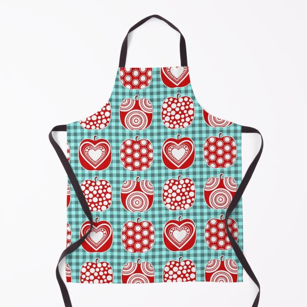 Item preview, Apples and check pattern designed and sold by mrhighsky.