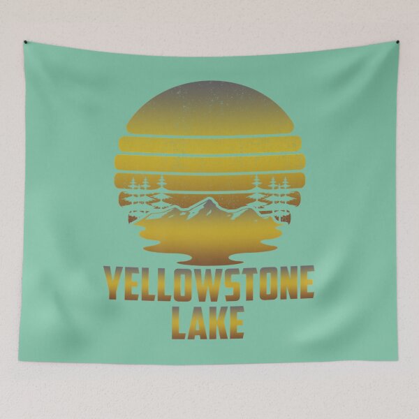 Item preview, Yellowstone Lake Camping Wilderness Fisherman Nature Lakes  designed and sold by ufodinosaur.