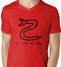Trete nicht auf Snek T-Shirt mit V-Ausschnitt