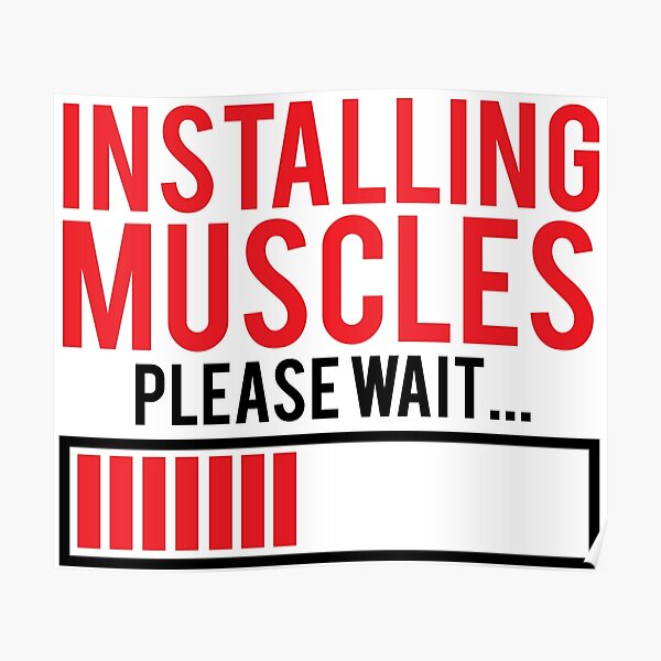 Installing Muscles (red) Poster