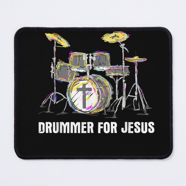 Item preview, Drummer For Jesus - Christian Band Musician Worship Drum T-Shirt designed and sold by BreeseLindberg.
