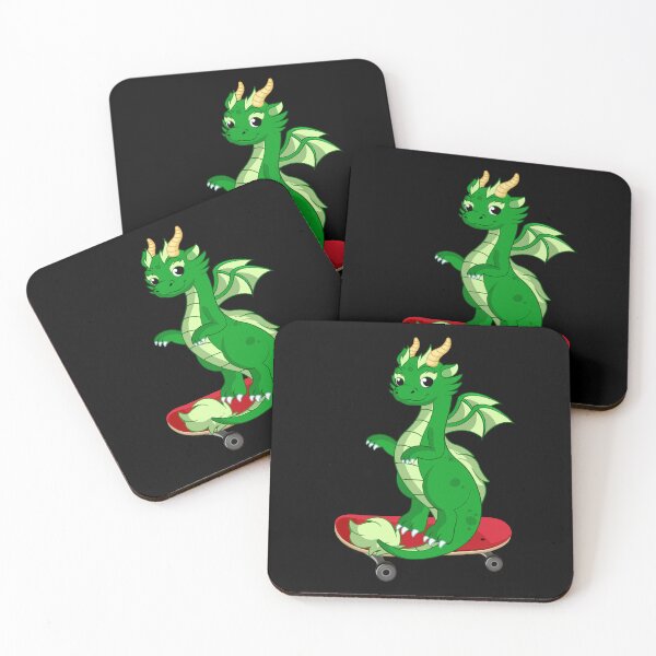 Item preview, Dragon Playing Skateboard ,Funny Good Dragon Skateboarding Lovers Green Design designed and sold by pedrored369.