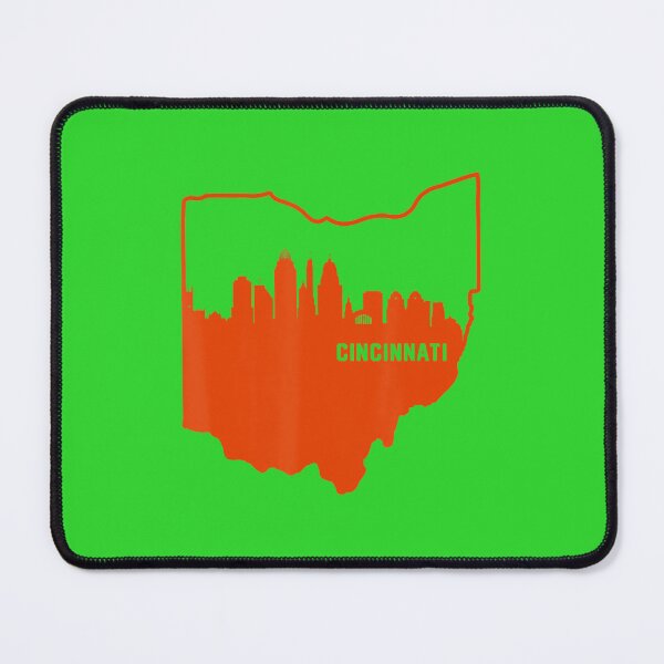 Item preview, Cool Orange Ohio State Outline Cincinnati City Skyline designed and sold by poolbar.