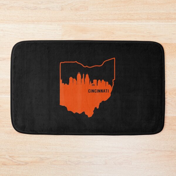 Item preview, Cool Orange Ohio State Outline Cincinnati City Skyline designed and sold by poolbar.