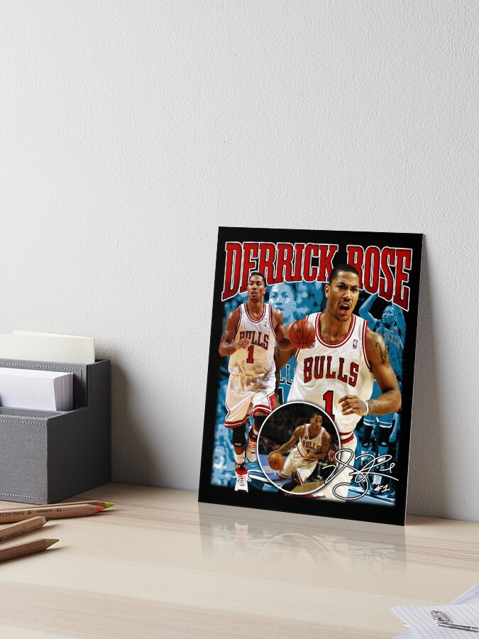 Derrick Rose MVP Chicago Basketball Signature Vintage Retro 80s 90s Bootleg  Rap Style | Art Board Print