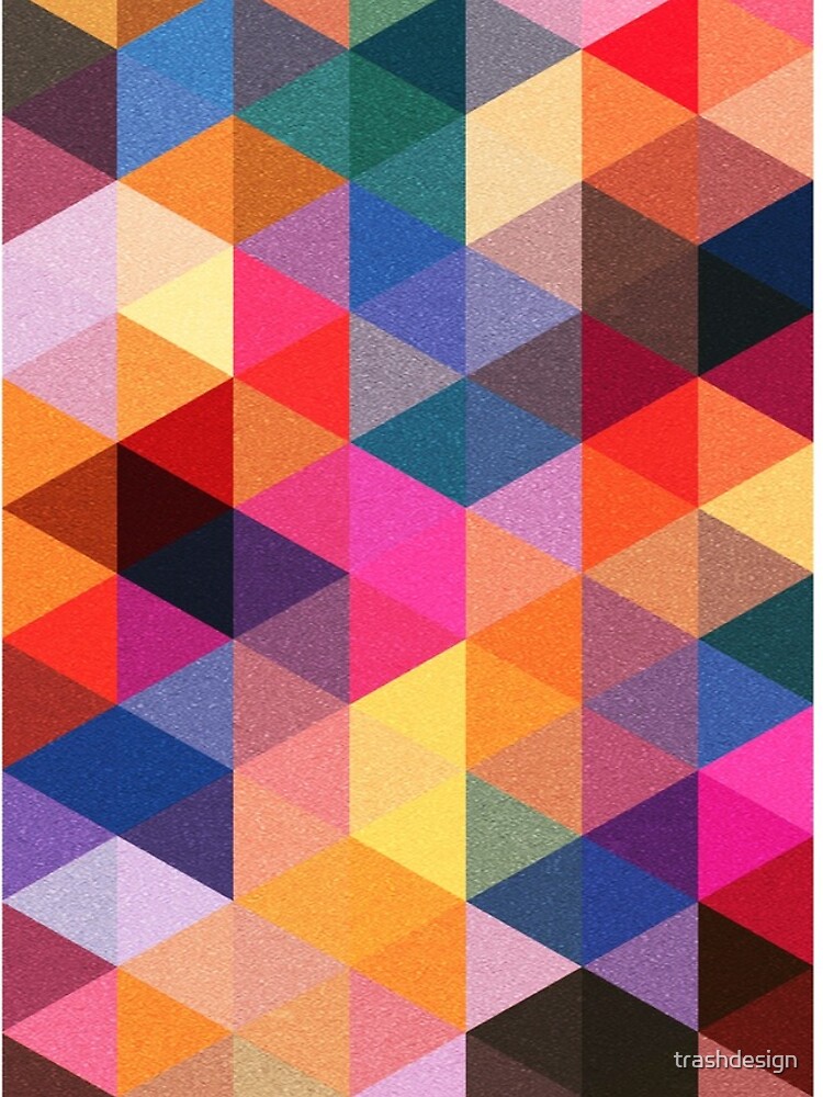Thumbnail 4 of 4, iPhone Case, Coloured Triangles designed and sold by trashdesign.