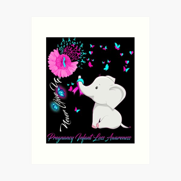 Item preview, Elephant Pregnancy Infant Loss Awareness - Ribbon Gifts designed and sold by blakerollins.