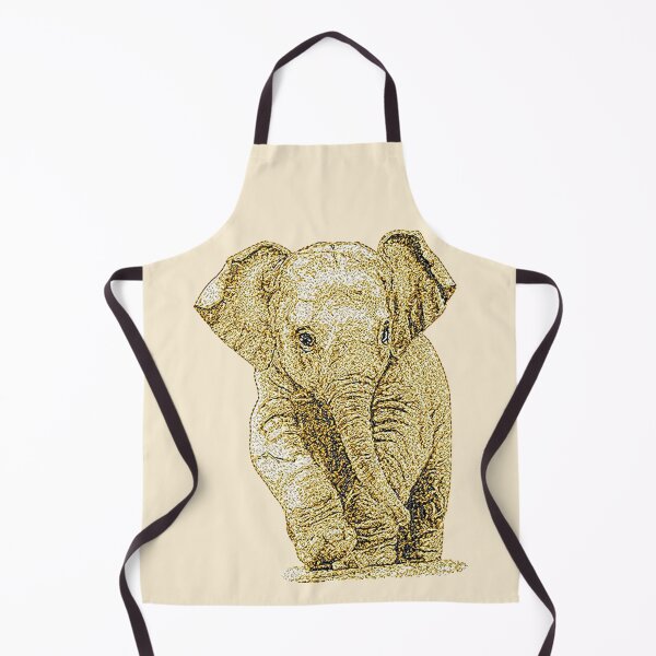 Item preview, Machine embroidery, Exquisitely Embroidered Baby Elephant, Stitch crafting, unique embroidered art designed and sold by RudolphBarnard.