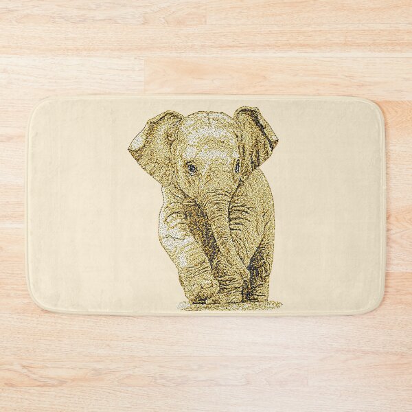 Item preview,  Machine embroidery, Exquisitely Embroidered Baby Elephant, Stitch crafting, unique embroidered art designed and sold by RudolphBarnard.