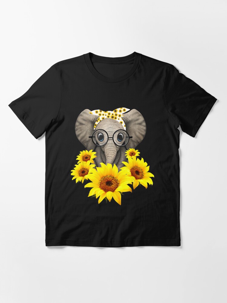 Elephant Sunflower Cute Elephant Love Sunflower T-Shirt Elephant Sunflower Cute Elephant Love Sunflower T-Shirt