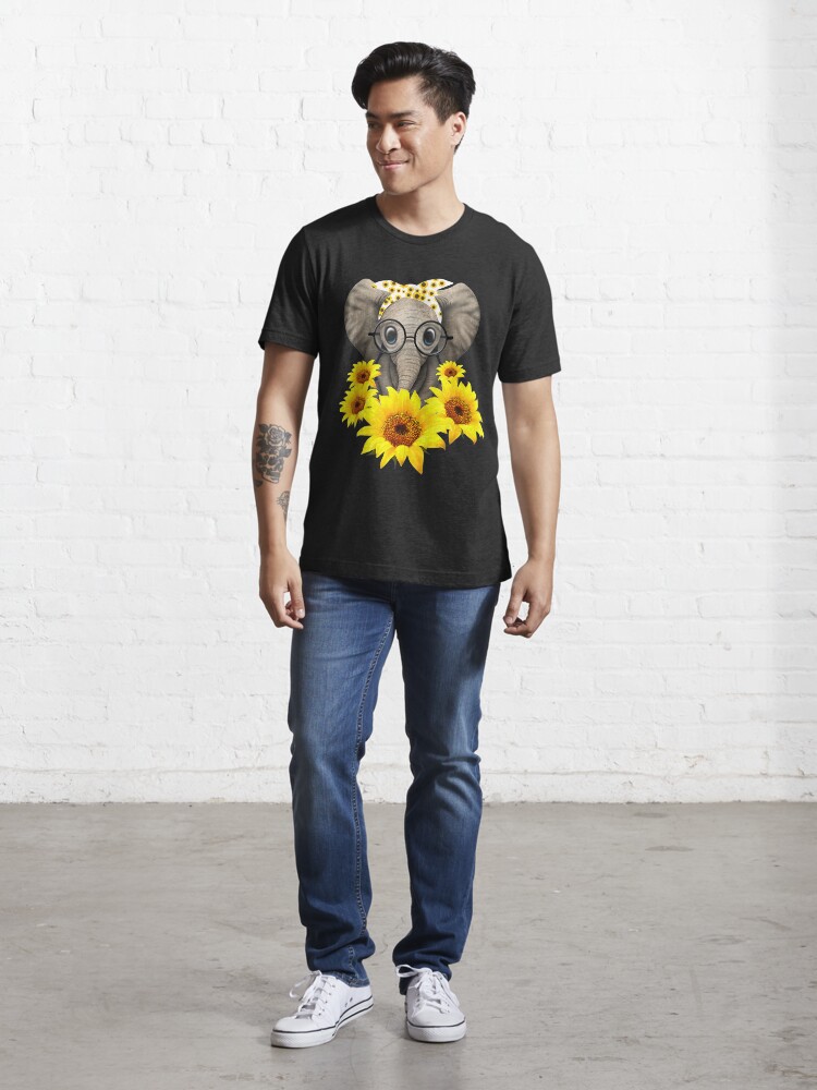 Elephant Sunflower Cute Elephant Love Sunflower T-Shirt Elephant Sunflower Cute Elephant Love Sunflower T-Shirt