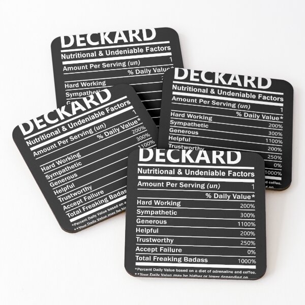 Item preview, Deckard Name T Shirt - Deckard Nutritional And Undeniable Factors Gift Item Tee designed and sold by artiagasonya.