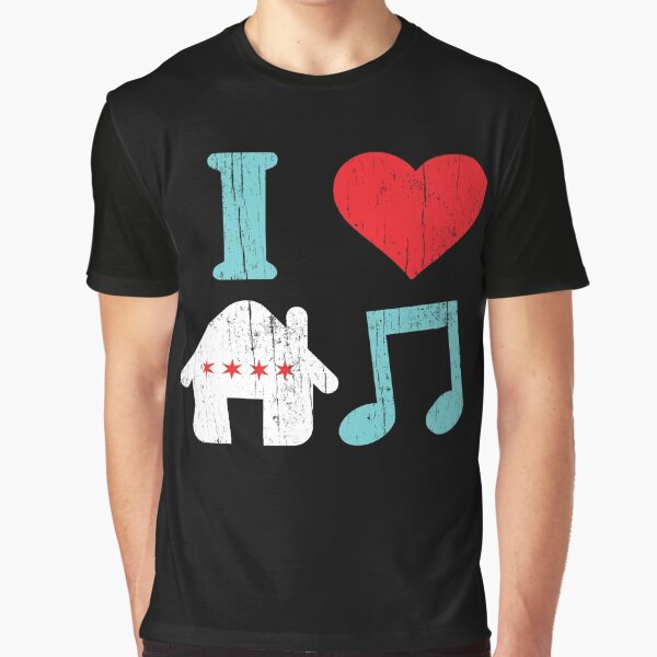 Item preview, I Love House Music Chicago Themed EDM designed and sold by mBshirts.