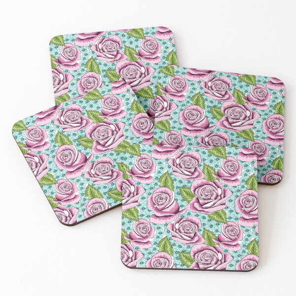 Aperçu de l'œuvre Motif de roses et d'hortensias créée et vendue par Ayesha Saleem.