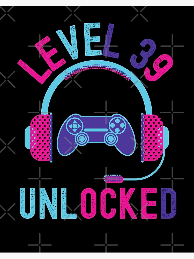  Level 39 Unlocked 39 Years Old Gamer 39th Birthday Gaming  T-Shirt : Clothing, Shoes & Jewelry