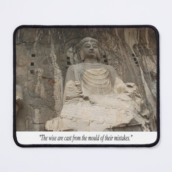 Item preview, Fantasy Fun Image of Buddhist Wall Carving on Avoiding Mistakes Novelty Quotation  designed and sold by NovawayDirect.