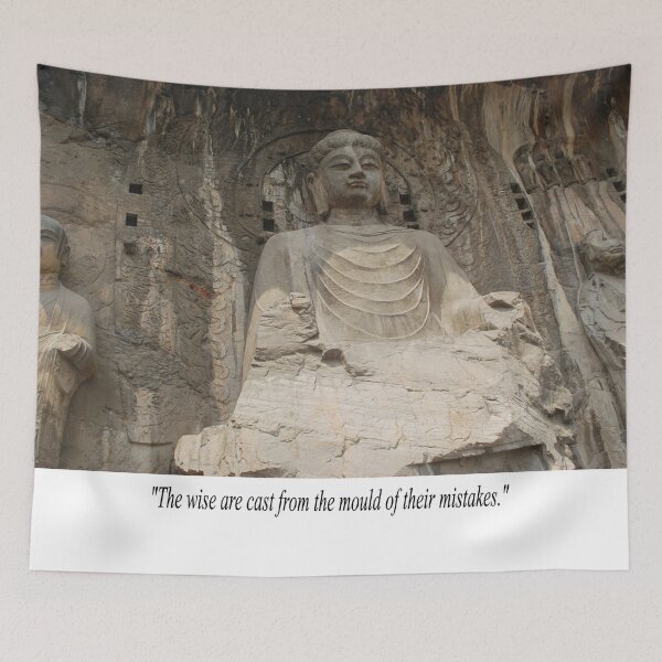 Item preview, Fantasy Fun Image of Buddhist Wall Carving on Avoiding Mistakes Novelty Quotation  designed and sold by NovawayDirect.