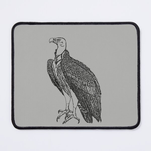 Item preview, Machine embroidery, Monochrome Embroidered Vulture, Stitch crafting, unique embroidered art designed and sold by RudolphBarnard.