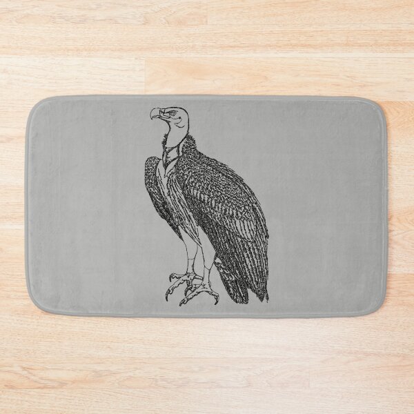 Item preview, Machine embroidery, Monochrome Embroidered Vulture, Stitch crafting, unique embroidered art designed and sold by RudolphBarnard.