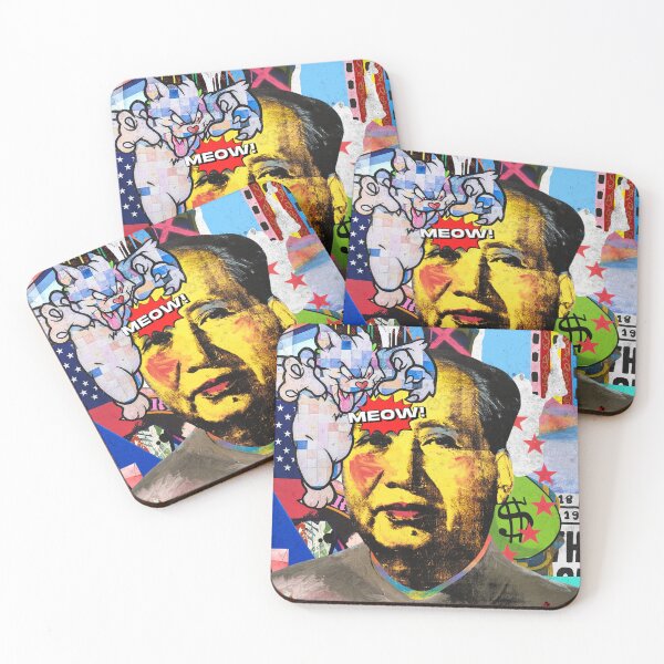 Meow the Mao Coasters (Set of 4)