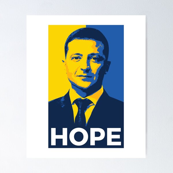 Item preview, Ukraine President Volodymyr Zelensky Hope  designed and sold by The Junto Shop.