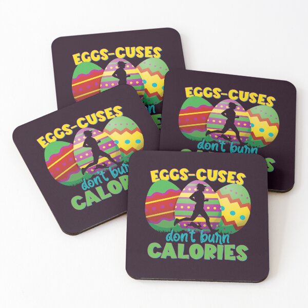 Item preview, Eggscuses Dont Burn Calories | For Runners | Funny Easter Puns designed and sold by DrawingBoard.