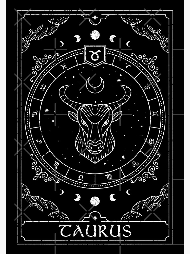 Taurus Star Sign Design The Bull April May Birthday Gift Poster