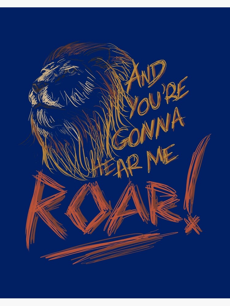 Katy Perry Roar Script Heart Song Lyric Quote Music Print - Song