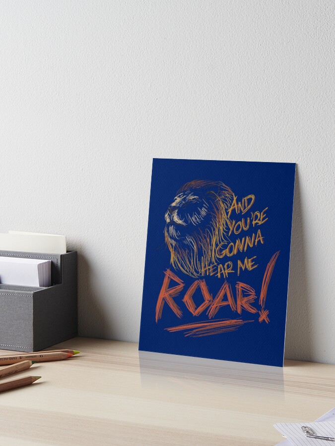 Katy Perry Roar Script Heart Song Lyric Quote Music Poster Print - Red  Heart Print