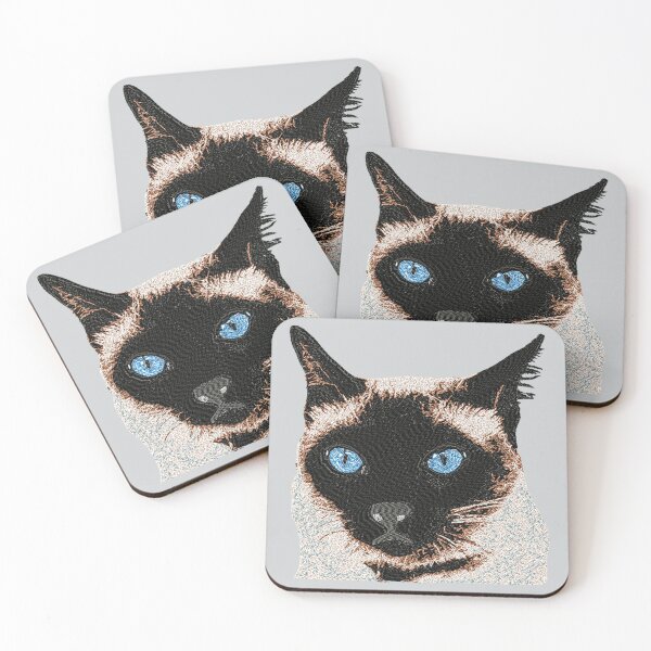 Item preview, Machine Embroidery, Stunning Embroidered Siamese Cat for the Siamese Cat Lover, Stitch crafting, unique embroidered art designed and sold by RudolphBarnard.