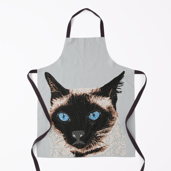 Item preview, Machine Embroidery, Stunning Embroidered Siamese Cat for the Siamese Cat Lover, Stitch crafting, unique embroidered art designed and sold by RudolphBarnard.