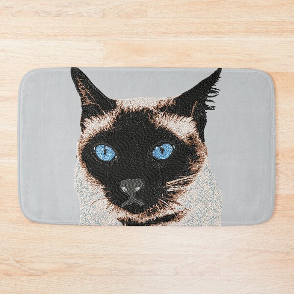 Item preview, Machine Embroidery, Stunning Embroidered Siamese Cat for the Siamese Cat Lover, Stitch crafting, unique embroidered art designed and sold by RudolphBarnard.