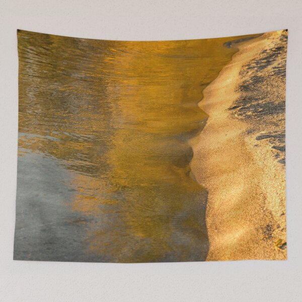 Item preview, Autumnal Silks - Fine Golden Reflections at the Beach designed and sold by Georgia Mizuleva.