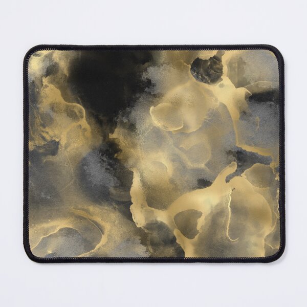 Item preview, Modern Abstract Black and Gold Ink Marble designed and sold by meggydesigns.