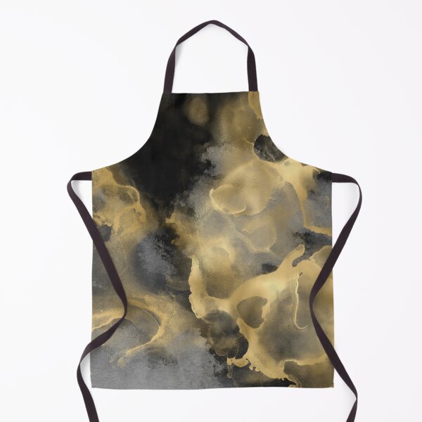 Item preview, Modern Abstract Black and Gold Ink Marble designed and sold by meggydesigns.