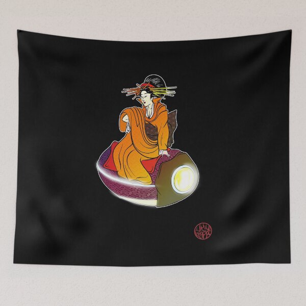 Item preview, Bijinga - Woman on a flying vehicle designed and sold by Ukiyograph.