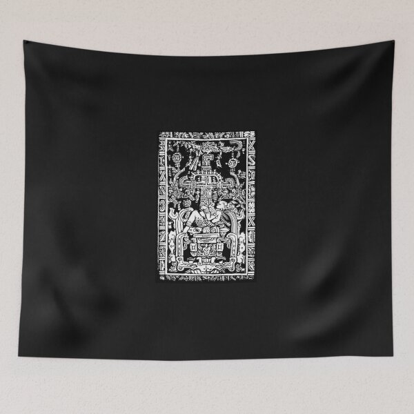 Item preview, Ancient Astronaut. Pakal, Maya, sarcophagus lid, in Black & White. Classic T-Shirt designed and sold by KonstantiManos.