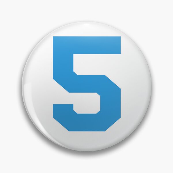 Item preview, Number 5, Blue five, Sports number 5 designed and sold by TheCultStuff.